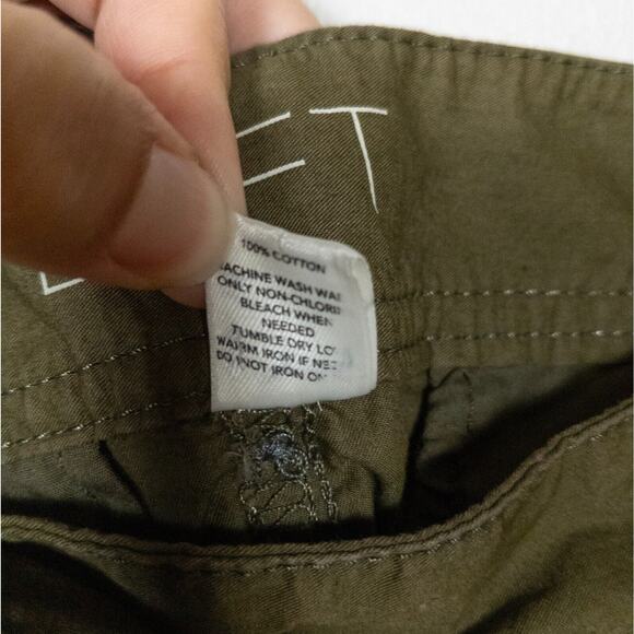 LOFT Olive Green Chino Skirt Above the Knee Pleated Waist Pockets Women's 6 - Picture 4 of 4